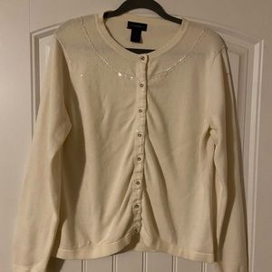 Women’s PROMINENCE Brand Cream Blingy Long Sleeve Cardigan XL